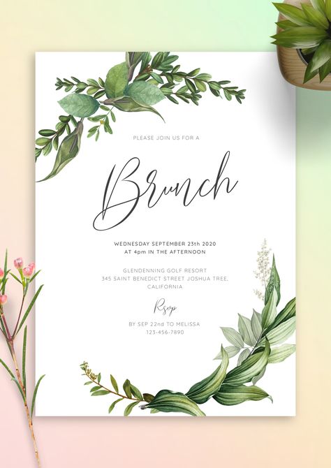 Engagement Brunch Invitations, Mimosa Brunch Invitations, Brunch With The Bride Invitations, Let’s Brunch Invitation, Mother’s Day Brunch Invitation, Joshua Tree California, Photobook Layout, Invitation Maker, Brunch Invitations