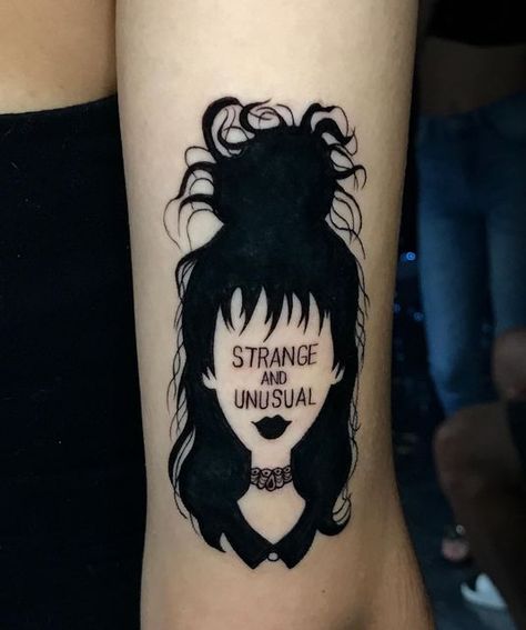 Lydia Deetz Tattoo Beetlejuice, Beetlejuice Tattoo I Myself Am Strange And Unusual, Beetlejuice Tattoo Lydia, Beetlejuice Lydia Tattoo, Tim Burton Tattoo Designs, Small Beetlejuice Tattoo Ideas, Beatle Juice Tattoo Ideas, Beetle Juice Tattoo Ideas, I Myself Am Strange And Unusual Tattoo