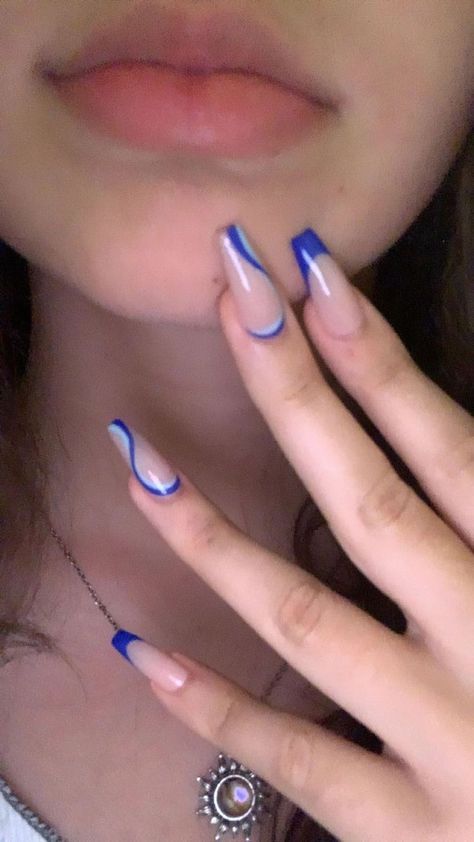 #nail design #nail inspo #elegant nails #nails #prom nails #trendy nails #minimalist nails #cool nail inspo #fourth of july nails #nude nail designs #ongle tendance ete 2024 #summer nails #coffin nails designs #coffin nails #grad nails #summer toe nails #spring nails #nail ideas #nails acrylic #nail designs #nail inspo #nagels #nägel inspiration #bored panda coin #bored panda #summer acrylic nails #simple summer nails #holiday nails #4th of july nails #beach nails #summer nails 2024 Prom Nails That Go With Blue Dress, Festival Nails Blue, Blue Festival Nails, Blue Or Purple Nails, Nail Inspo Coffin Blue, Nails Acrylic Blue Royal, Almond Nails Blue Design, Nail Designs Summer Blue, Ballerina Nails Summer