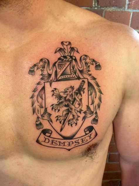 Coat Of Arms Tattoo, Imperial Tattoo, Family Crest Tattoo, Crest Tattoo, Irish Coat Of Arms, Tattoo Inspiration Men, Lucky 13, R Tattoo, Tattoo Art Drawings