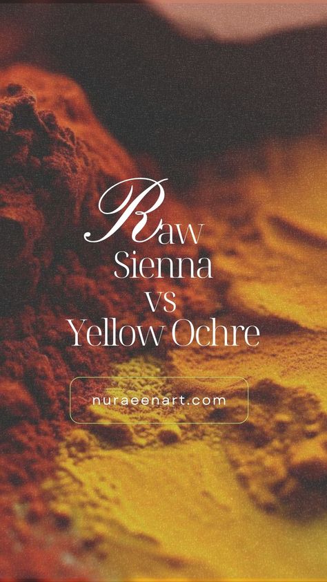 #raw sienna vs yellow ochre #colormixing #earthytone How To Make Rust Color Paint, Raw Sienna Color Palette, Rust Colored Fabric Dye, Rust Dyed Fabric, Natural Yellow Dye Fabrics, Raw Sienna, Earth Pigments, Skin Colors, Yellow Ochre