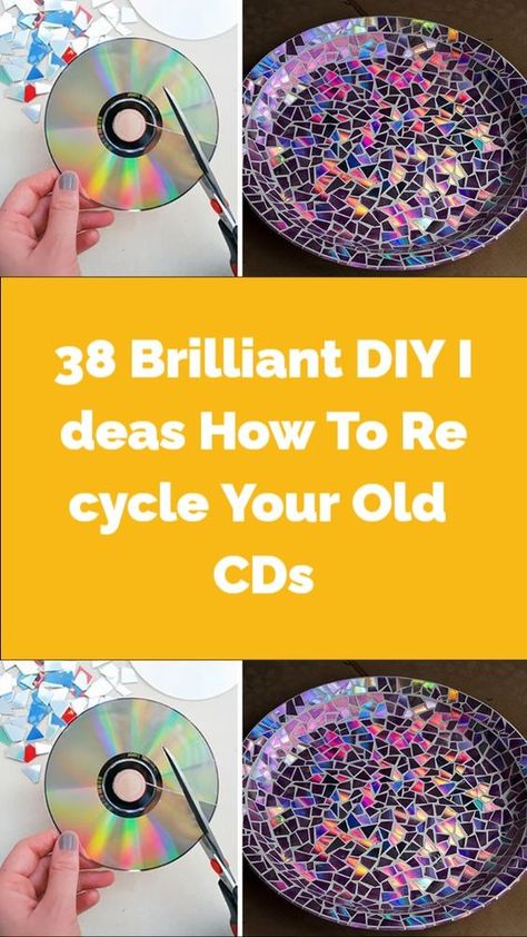 Things To Do With Cds Diy, Projects With Cds, Cd Garden Art, Art With Old Cds, Old Dvds Ideas, What To Do With Cds Ideas, Crafts Using Old Cds, Old Cds Crafts Diy, Craft Ideas With Cds