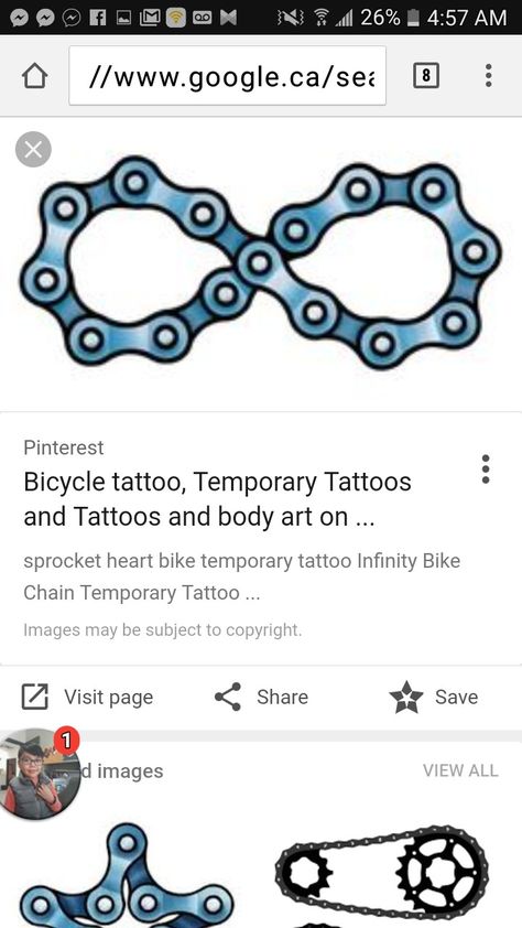 Cycling Tattoo, Bicycle Tattoo, Chain Tattoo, Infinity Tattoos, Bike Chain, Temporary Tattoos, Temporary Tattoo, Infinity Tattoo, Body Art Tattoos