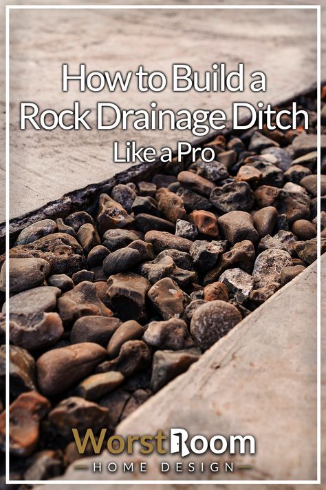 How to Build a Rock Drainage Ditch Like a Pro Rock Drainage, Drainage Solutions Landscaping, Driveway Drain, Downspout Drainage, French Drain Installation, Yard Drain, Gutter Drainage, Drainage Ideas, French Drains