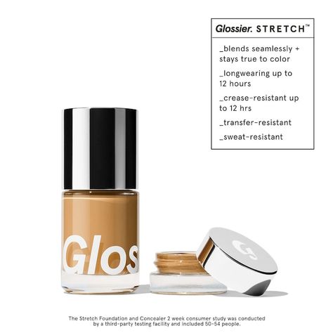 Glossier Foundation, Glossier Ad, Glossier Stretch Concealer, Concealer And Foundation, Skincare Foundation, Stretch Concealer, Hydrating Foundation, Makeup Routine, Concealer