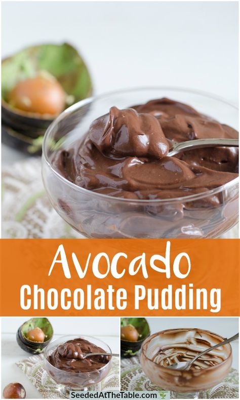 Avocado Cacao Pudding, Cooking With Avocado, Avocado Pudding Chocolate, Chocolate Avocado Pudding, Avocado Dessert, Avocado Chocolate Pudding, Avocado Pudding, Chocolate Avocado, Avocado Chocolate