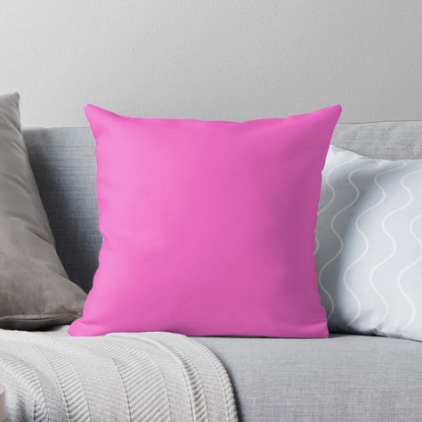 Rose Pink Solid Color by The Little Wood Cottage | Redbubble Purple Lifestyle, Wall Collage Bedroom, Pillows Amazon, Purple Interior Design, Cushions Design, Lavender Throw Pillows, Bedroom Throw Pillows, Solid Color Throw Pillows, Things For My Room