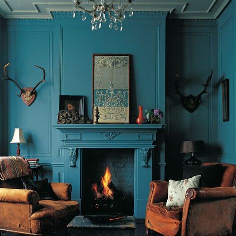 Dark Teal Living Room, Teal Living Room Decor, Teal Rooms, Teal Living Rooms, Dark Living Rooms, Bohemian Living Rooms, Home Decor Ideas Living Room, Trendy Living Rooms, Ideas Living Room