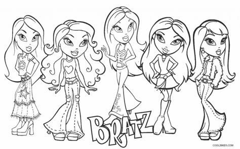 Free Printable Bratz Coloring Pages For Kids Bratz Drawings, Bratz Coloring Pages, Lady Images, Bratz Coloring, The Bratz, Bratz Girls, Barbie Coloring, Barbie Coloring Pages, Doodle Tattoo