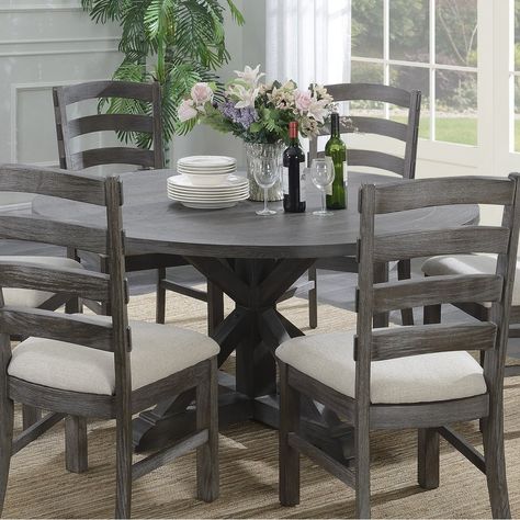 Small Dining Room Table Decor, Grey Kitchen Table, Grey Round Dining Table, Dining Room Table Decor Ideas, 60 Round Dining Table, Traditional Dining Room Table, Small Dining Room Table, Grey Dining Tables, Round Dining Room Table