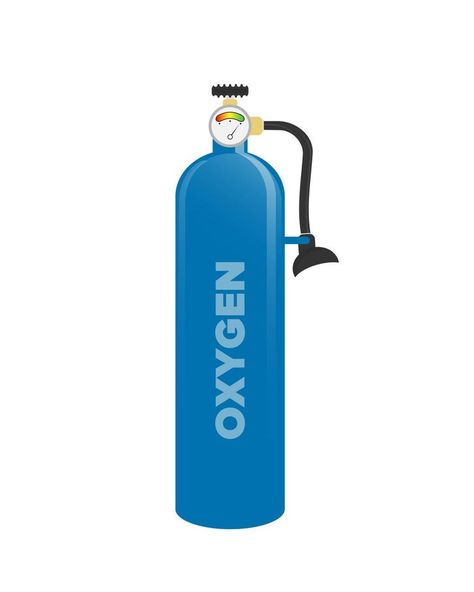 Swimming air tank. Blue compressed natural oxygen cylinder isolated on white. Oxygen Tank, Oxygen Cylinder, Oxygen Tanks, Air Tanks, Collage Design, White White, Digital Art, Swimming, Medical