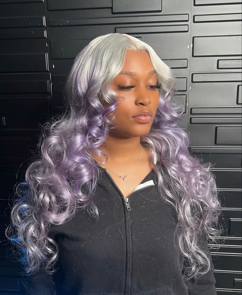 Purple And Grey Hair, Maternity Ideas, Grey Wig, Human Virgin Hair, Celebrity Hair Stylist, Salon Style, Lace Closure Wig, Full Lace Wig, Grey Hair