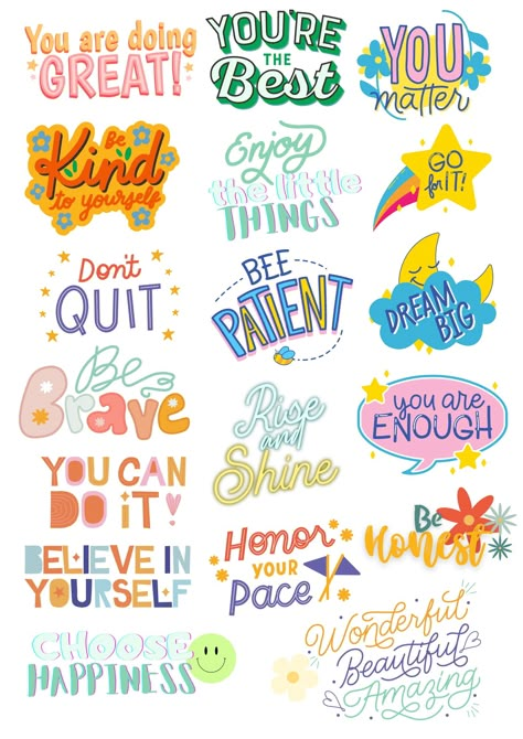 English Stickers Printable, Journal Printables Free, Happy Day Quotes, Take What You Need, Cute Inspirational Quotes, Scrapbook Stickers Printable, Bullet Journal Stickers, Book Art Diy, Lettering Quotes