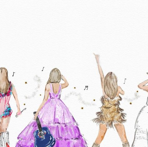 Lucy Claire Dunbar on Instagram: "Happy Eras tour day to all those that celebrate! 

A few of the favourite outfits but I think I need to draw the entire Eras tour wardrobe….obsessed ✨ 

For everyone that’s going have the most amazing time, cannot wait to see all the content and memories made 🫶🏻🤍 

#illustrations #taylorswift #erastour #taylornation #taylorswiftedits" Eras Tour Drawing, Taylor Swift Illustration, Taylor Clothes, Taylor Swift 1989 Tour, 1989 Tour, Taylor Outfits, Taylor Swift Videos, Taylor Swift 1989, Sketch Ideas