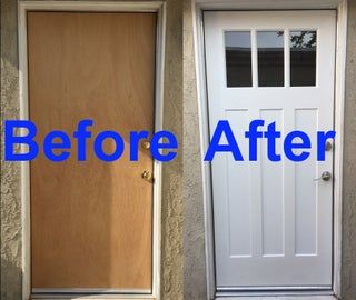 Solid Exterior Door, Mobile Home Doors, Solid Wood Front Door, Door Makeover Diy, Front Door Makeover, Door Exterior, Wood Front Doors, House Front Door, Solid Doors