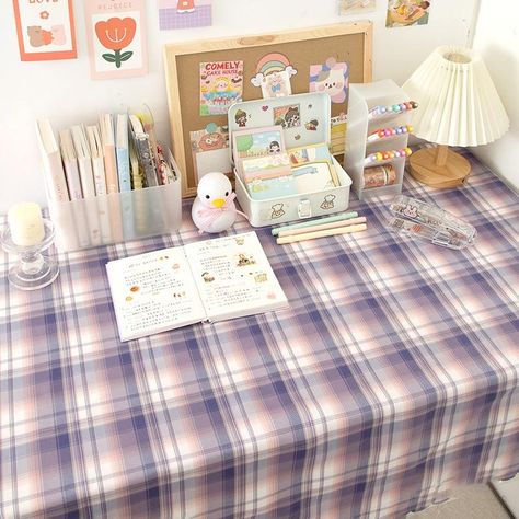 danish pastel aesthetic room cottagecore tablecloth roomtery Study Desk Tablecloth, Cute Table Cloth, Study Table Cloth, Aesthetic Tablecloth, Aesthetic Sheets, Danish Pastel Art, Fairy Office, Danish Room, Fall Bedding Sets