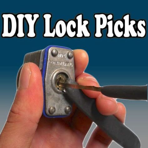 DIY Lock Picks... For sneaky people such as myself... Diy Lock, Lock Picking Tools, Lock Pick Set, Lock Picking, Lock Pick, Survival Stuff, Engineering Projects, Emergency Prepping, Survival Prepping