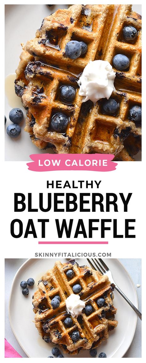 Gluten Free Blueberry Waffles, Low Calorie Gluten Free Breakfast, Oat Flour Waffles Healthy, Sugar Free Waffle Recipe, Waffle Recipe Low Calorie, Oats Waffle Recipe Healthy, Healthy Blueberry Waffles, Healthy Waffles Low Calorie, Low Cal Waffle Recipe