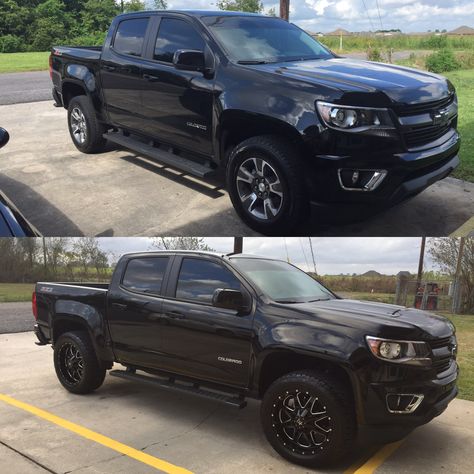 Colorado before and after.. RBP/Nitto 2016 Chevy Colorado, Truck Modifications, Chevy Colorado Accessories, Chevy Colorado Lifted, 2023 Gmc Sierra, Chevy Colorado Z71, 2015 Chevy Colorado, 2008 Chevy Colorado, Chevrolet Colorado Z71