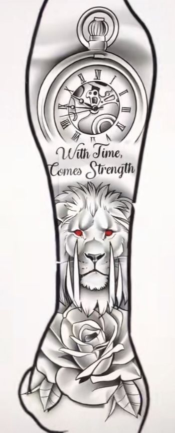 Arm Drawing For Tattoos, Tattoo Sleeve Women Stencil, With Time Comes Strength Tattoo, Tattoo Outline Drawing Stencil Ideas Forearm, Small Fill In Tattoo Ideas Sleeve, God And Time Tattoo, Half Sleeve With Hand Tattoo, Men Tattoo Ideas Sleeve Stencil, Different Breed Tattoo Men