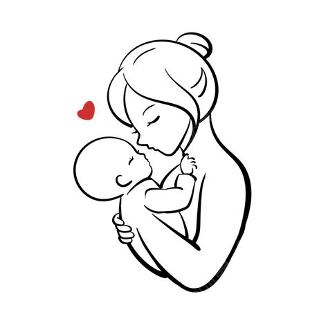 Mom And Daughter Drawing, Mother And Daughter Illustration, Angel Hugging, Baby Drawing Easy, Mothers Day Logo, Pregnancy Drawing, Mothers Day Cartoon, Mother Clipart