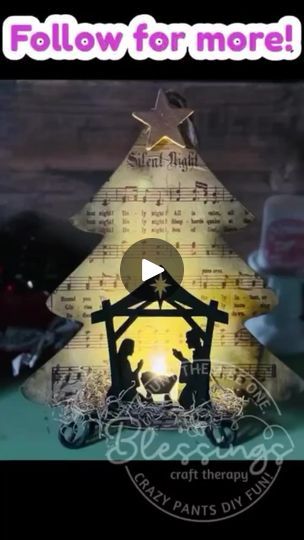 140K views · 4.8K reactions | DIY Light-Up Nativity from Dollar Tree – Stunning Christmas Craft on a Budget! #blessingscrafttherapy #HolidayCrafts #dollartreediy #easycrafts | Blessings Craft Therapy Nativity Crafts Diy, Dollar Tree Nativity, Christmas Nativity Scene Diy, Christian Christmas Crafts, Nativity Scene Diy, Craft Therapy, Dollar Tree Christmas Decor, Cross Christmas Tree, Diy Nativity