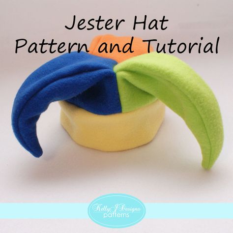 Kelly J Designs Jester Hat PDF Sewing Pattern Jester Hat Pattern, Teddy Clothes, Jester Costume, Court Jester, Jester Hat, Fleece Hats, Dress Up Boxes, Hat Patterns To Sew, Fancy Costumes