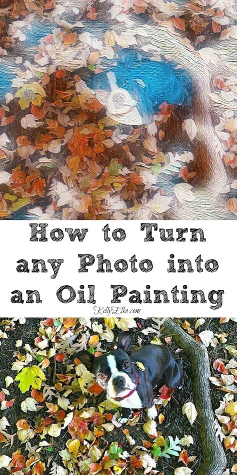 How to Turn Any Photo into an Oil Painting - Kelly Elko Painting From A Photo, Picture Apps, Photo Into Painting, Funky Paintings, Painting On Photographs, Creative Photo Ideas, Photo To Watercolor, Photo To Painting, Turn Photo Into Painting