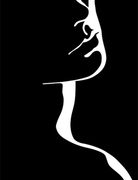 Vector black and white light and shadow ... | Premium Vector #Freepik #vector #girl-art #fashion-art #woman-art #girl-outline Woman Shadow Drawing, Silloettes Art Women, Contrast Art Ideas Black And White, White Line Art On Black Background, Women Siluet Art, Silhouette Art Stencils, Black And White Silhouette Art, Illustration Art Black And White, Woman Shadow