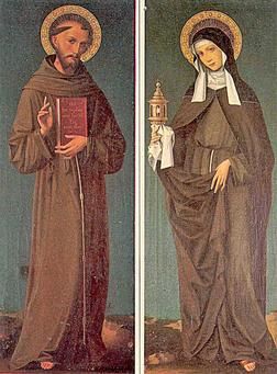 St Francis Assisi, Jesus And Mary, Sao Francisco, St Claire, Bride Of Christ, San Francesco, Francis Of Assisi, Religious Icons, Catholic Art