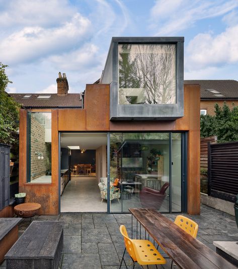 Malone House / Adam Knibb Architects | ArchDaily Steel Cladding, Loft Furniture, Rear Extension, Dormer Windows, Grand Designs, House Extensions, Green Roof, Structural Engineering, Residential Architecture