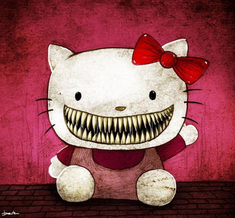 Creepy Hello Kitty Hello Kitty, Kitty, Red