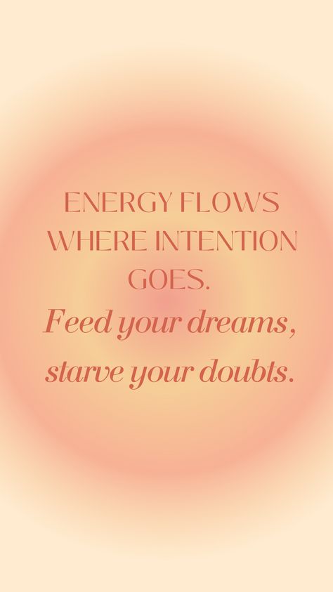 Start each day with a boost of positivity! 🌟 ‘Energy flows where intention goes’ is a reminder to focus on what you want to attract. Daily positive affirmations like this can help you manifest your dreams and bring a little more magic to life. #manifestationquote #dailyaffirmation #quotesmanifesting #manifestationboard Energy Flows Where Attention Goes Quotes, Energy Flows Where Intention Goes, Where Focus Goes Energy Flows, Positivity Energy, Daily Manifestation, Manifest Your Dreams, Daily Positive Affirmations, Manifestation Board, Vision Boards