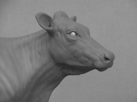 Cow Head Reference, Cow Sculpture, Highland Cow Clay Sculpture, Ceramic Cow Sculpture, Bull Sculpture Clay, Cute Cow Sculpture, Holstein Cows, Cow Head, Cow Pictures