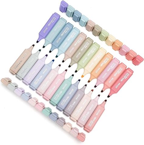 Pastel Highlighters Pens, Clear Sticky Notes, Erasable Highlighters, Notes School, Notes Creative, Pastel Highlighter, Best Highlighter, Highlighter Set, Highlighter Pen