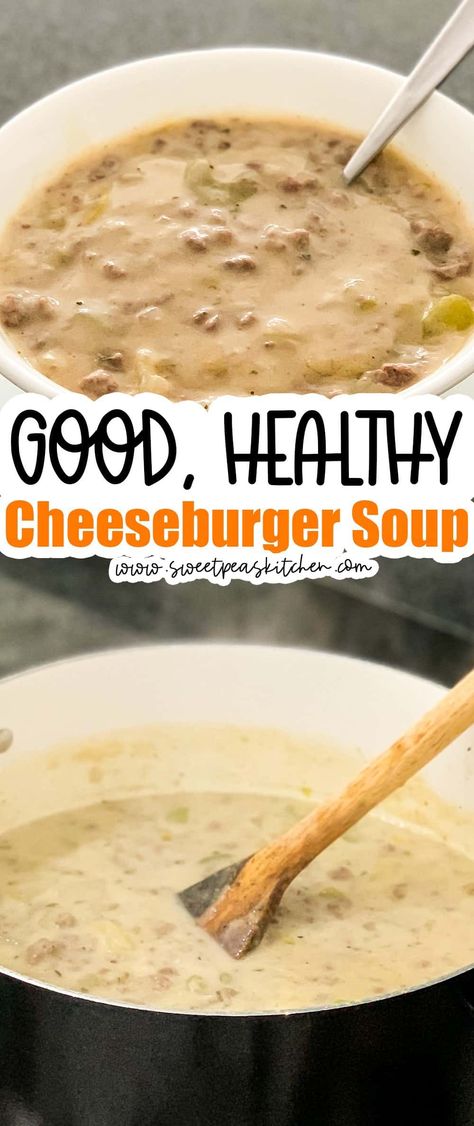 Healthy Cheeseburger Soup, Healthy Cheeseburger, Cheeseburger Soup Crockpot, Cheeseburger Soup Recipe, Ground Turkey Soup, Bacon Cheeseburger Soup, Healthy Cheese, Cheese Burger Soup Recipes, Soup Healthy