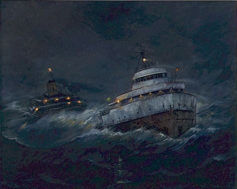 Edmond Fitzgerald, The Edmund Fitzgerald, Edmund Fitzgerald, Ship Wrecks, Great Lakes Ships, Vintage Michigan, Lake Boat, White Fish, State Of Michigan