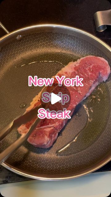 New Strip Steak Recipes, Pan Seared Ny Strip Steak, How To Cook Strip Steak, Cooking New York Strip Steak In Pan, Ny Strip Steak Dinner Ideas, Ny Strip Steak Recipes Cast Iron, Medium Well Steak On Stove, Ribeye Steak Recipes Stovetop, Best Strip Steak Recipe