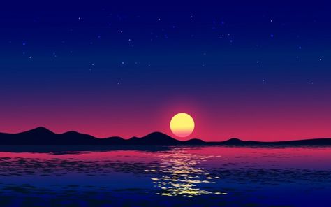 Evening sky illustration with full moon ... | Premium Vector #Freepik #vector #light #nature #sky #landscape Sky Illustration, Moon Landscape, Full Moon Rising, Love Wallpaper Backgrounds, Bible Quotes Images, Moon Rising, Sunflower Wallpaper, Happy Friendship Day, Sky Landscape