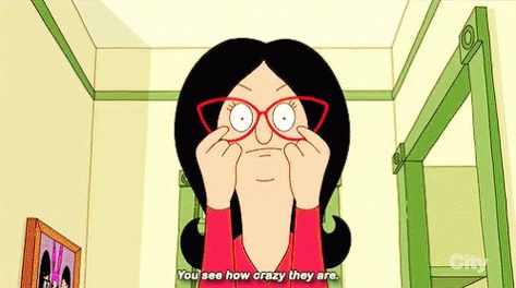 Bobs Burgers Gif, Bobs Burgers Funny, Eyes Gif, Crazy Eyes, Bobs Burgers, Animation Series, Animated Gif, Cool Gifs, Movies And Tv Shows