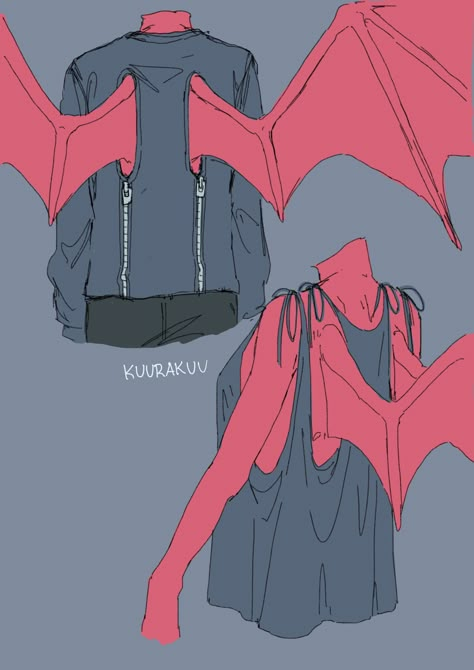 Kuura Kuu 🌙 on Twitter: "Some more clothing ideas for people with tails and/or wings… " Wings Outfit, Winged People, Wings Drawing, Poses References, Drawing Clothes, 영감을 주는 캐릭터, Drawing Base, Drawing Poses, Drawing Reference Poses