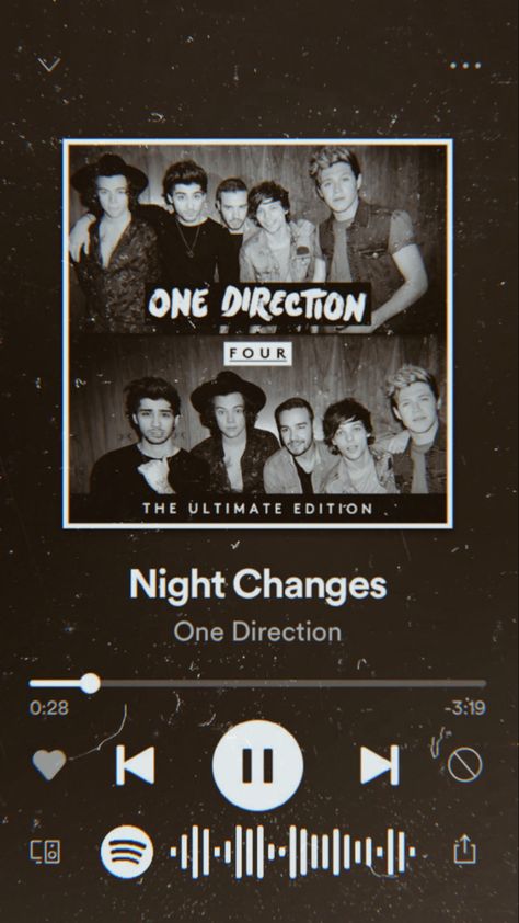 Night Changes Spotify, One Direction Night Changes, Lettering Aesthetic, Spotify Codes, Creative Drawings, Night Changes, Spotify Code, Beautiful Landscape Wallpaper, Samsung Wallpaper