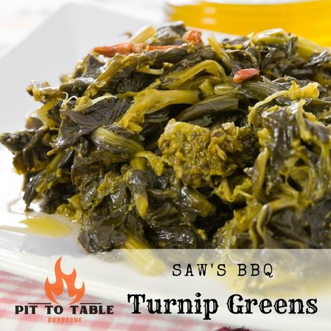 Saw’s BBQ: Turnip Greens  — Pit To Table BBQ How To Cook Turnips, Turnip Green Soup, Turnip Soup, Creole Food, Pickled Turnips, Veg Meals, Salt Pork, Green Soup, Leftover Rotisserie Chicken