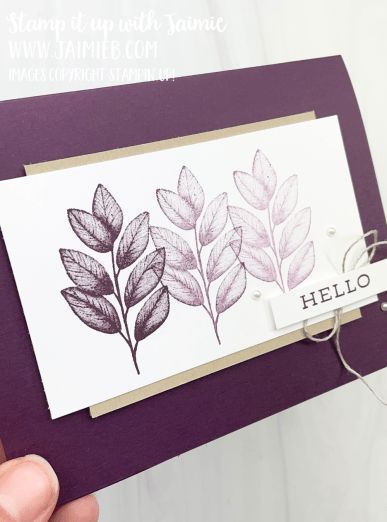 Stampin Up Monochromatic Cards, Forever Fern Stampin Up Cards, Monochromatic Cards, Stampin Up Anleitung, Cards Sympathy, Simple Cards Handmade, Cards Simple, Easy Handmade, Card Layouts