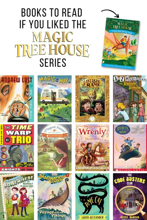 Books to Read If You Liked the Magic Tree House Books - Everyday Reading Magic Treehouse Books, Magic Tree House Books, Everyday Aesthetic, Magic Tree House, House Series, Book Reviews For Kids, Library Inspiration, Homeschool Books, Kindergarten Books