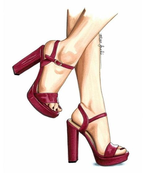 Footwear Illustration, Footwear Sketches, Fashion Illustration Shoes, Sketches Design, Shoe Sketches, Fashion Artwork, Shoes Illustration, Shoe Design Sketches, Beauty Illustration