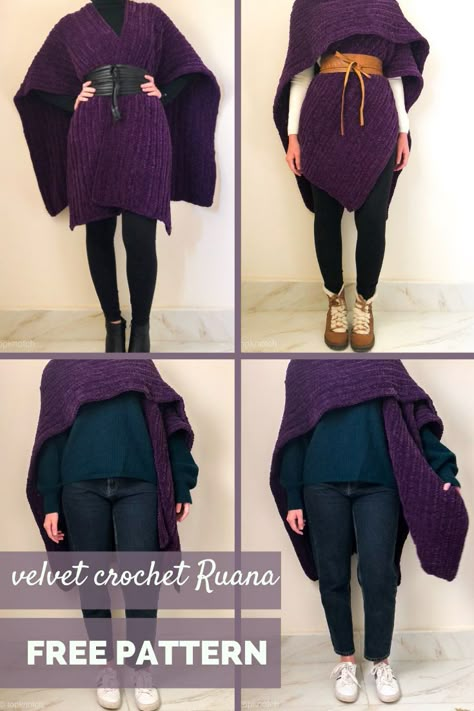 Ruana Cloak Pattern, Elden Ring Crochet Pattern, Crochet Renfair, Ruana Crochet Pattern Free, Medieval Crochet Pattern, Ren Faire Crochet Pattern, Crochet Ren Faire Ideas, Crochet Cloak Pattern, Crochet Cloak Pattern Free