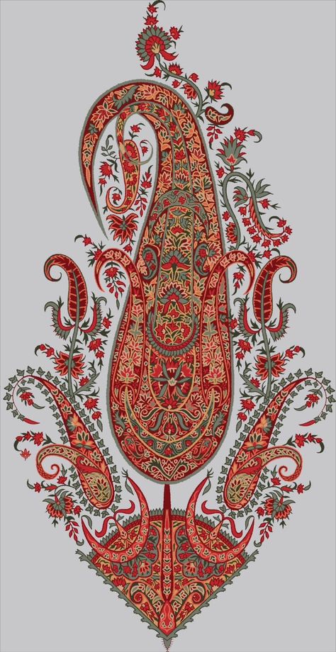 Paisley Border Design, Kashmiri Motifs, Hd Flowers, Paisley Print Design, Indigo Design, Paisley Motifs, Botanical Flower Art, Birds Embroidery Designs, Color Drawing Art