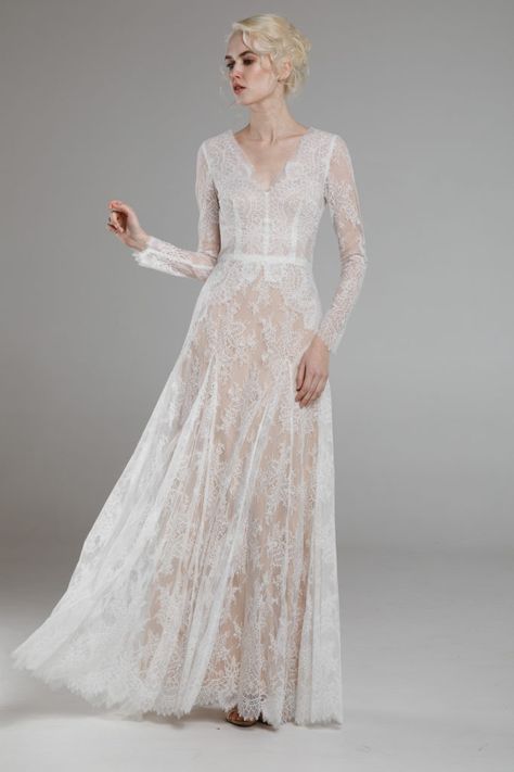 Katya Katya Bridal, Lace Wedding Dress Romantic, Wedding Dress Romantic, Vintage Wedding Dress Boho, Vintage Inspired Wedding Dresses, Timeless Dress, Wedding Dresses For Sale, Dresses 2020, Gowns With Sleeves