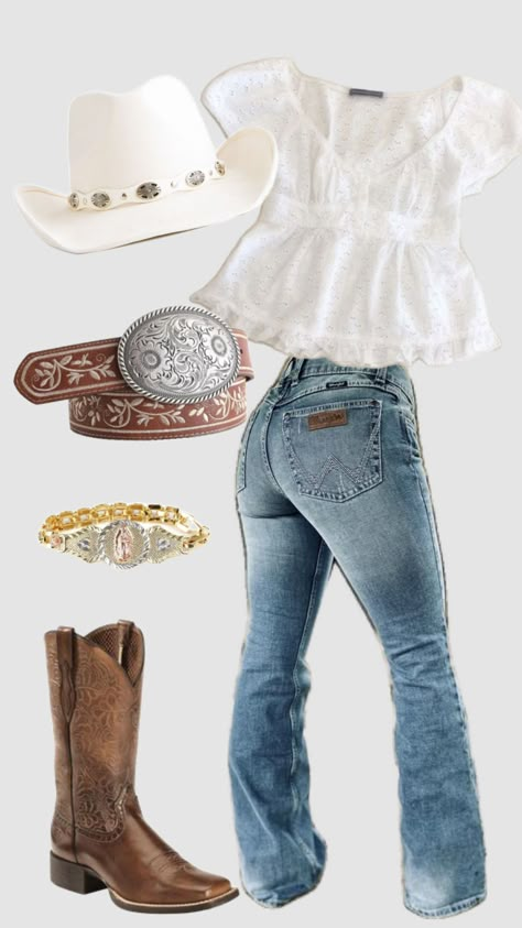 Country Outfits Women, Cute Cowgirl Outfits, Casual Country Outfits, Cowgirl Style Outfits, Outfits For Mexico, Southern Outfits, Country Style Outfits, Western Wear Outfits, Cute Country Outfits